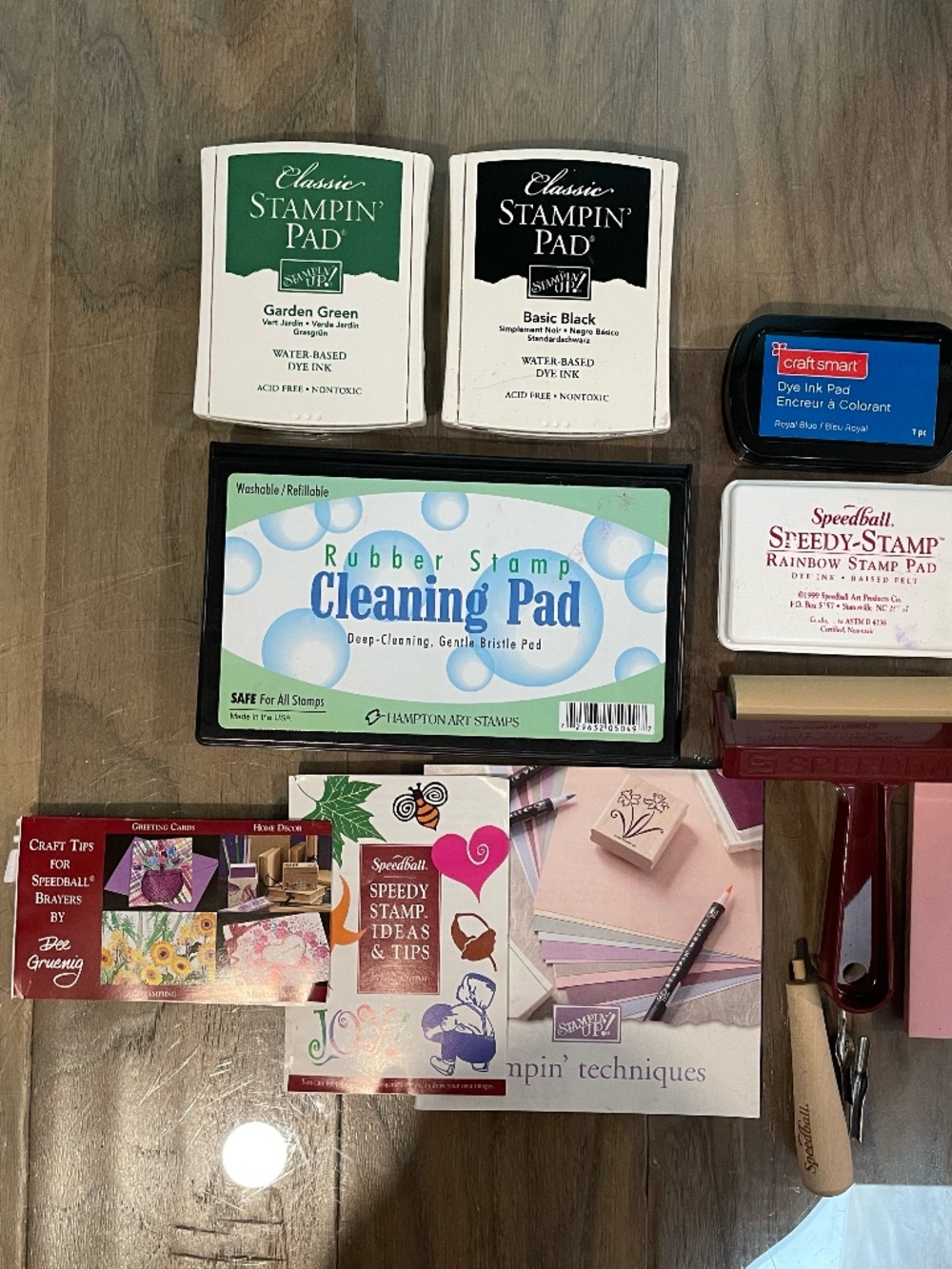 Mixed Set of Rubber Stamp Pads & Tools